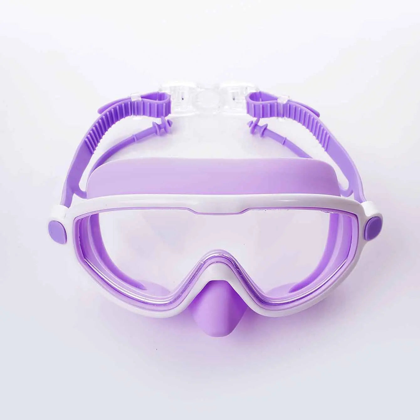 1PC Swim Goggles with Nose Cover, Wide View Anti-Fog UV Protection Swimming Mask