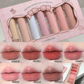 7 Pcs Matte Lipstick Lip Gloss Sets Long-Lasting Non-Fading Waterproof Non-stick Cup Exquisite Gift Everyday Holiday Universal