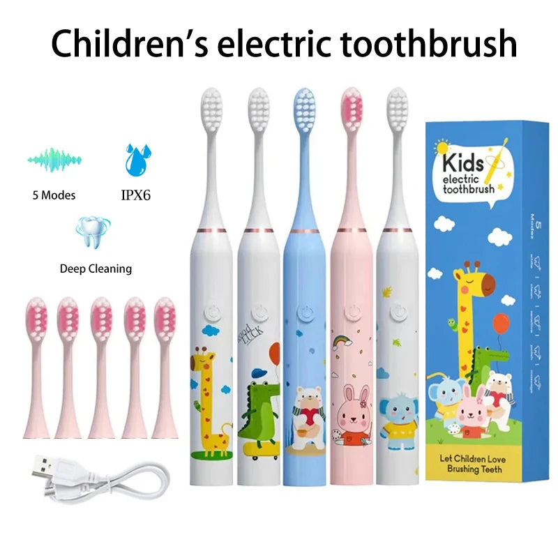 Children's Clean Sonic Electric Toothbrush Cartoon