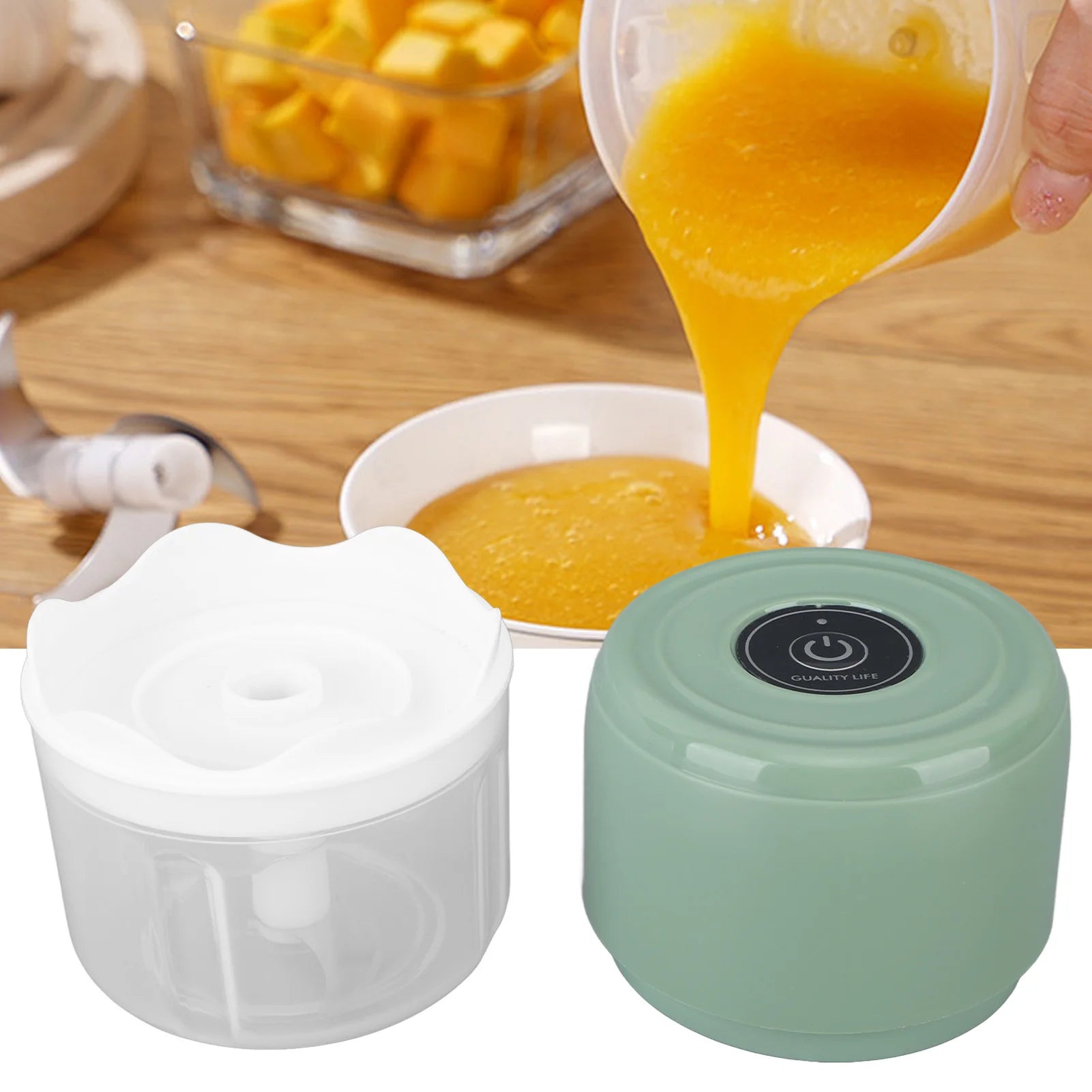 Electric Garlic Chopper Onion Mincer Portable Food Processor USB Charging for Vegetable Pepper Baby Food Seasoning 250ml