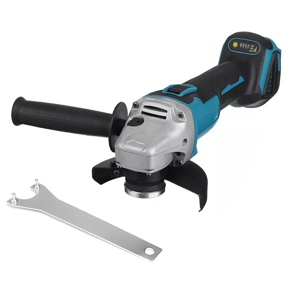 Podofo Handheld Cordless Brushless Electric Angle Grinder Polishing Grinding Machine Cutting Power Tool for Makita 18V Battery