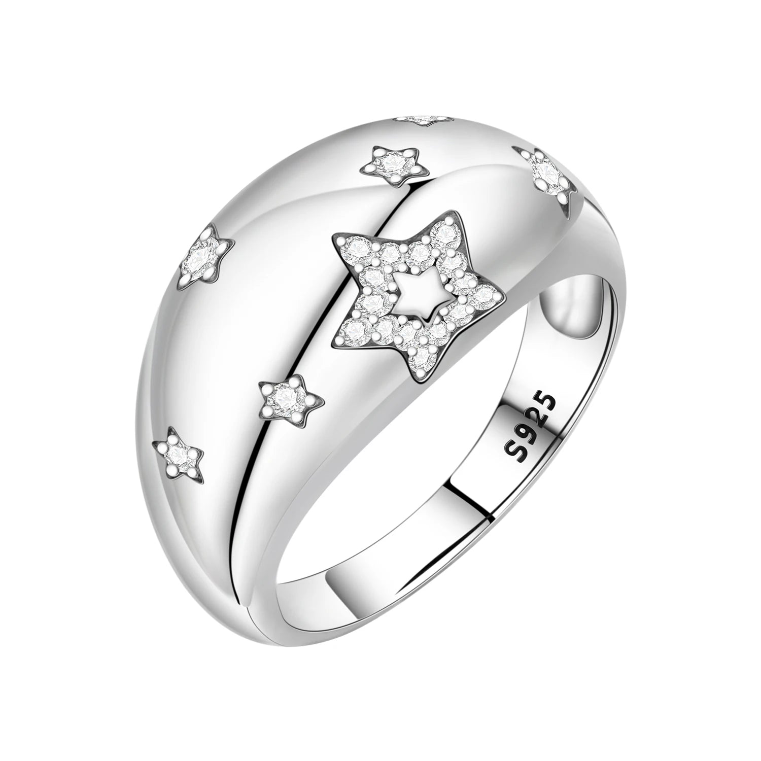 Original Design Sparkling Zircon Butterfly Ring 925 Sterling Silver Elegant Fine Jewelry for Women Wedding Daily Party Gifts