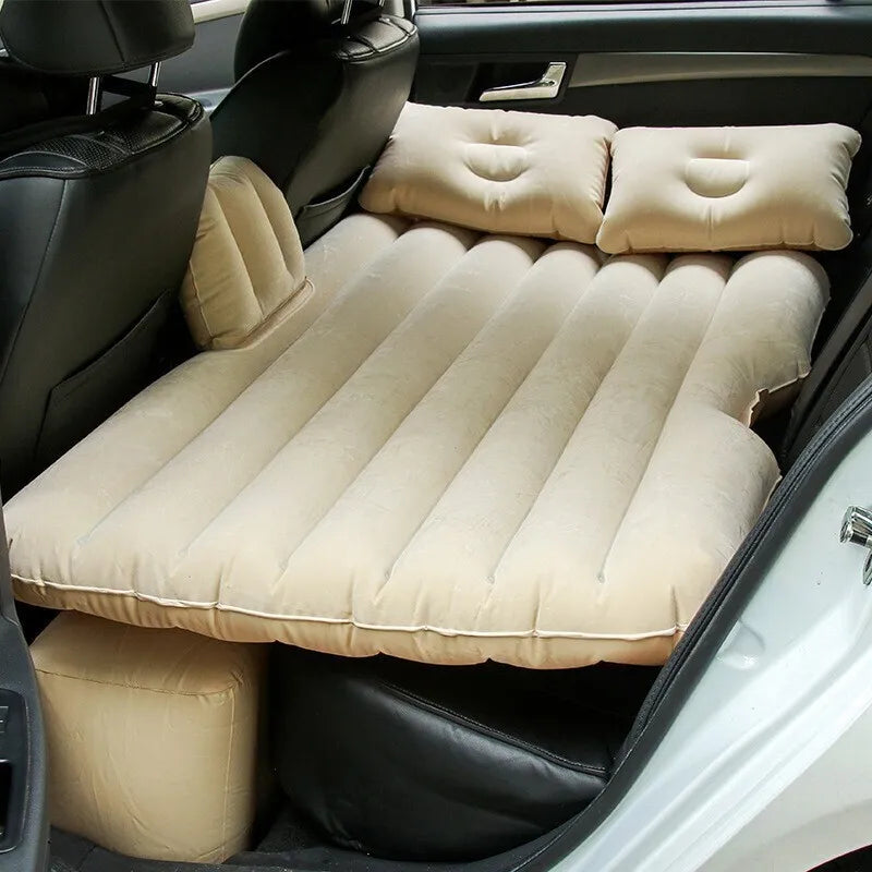 Car Air Inflatable Mattress with Support Legs Separate for Back Seat Portable Sleeping Bed for Outdoor Travel Camping Cushion