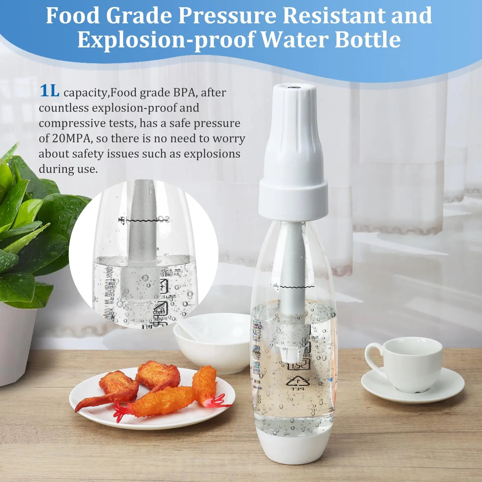 Soda Bubble Machine for Making Fresh Soda Water Fizzy Drink Portable Household Sparkling Water Maker Machine Easy to Use