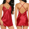 Ladies Sexy Lace Pajamas Evening Dress Sexy Lingerie Transparent Mesh Robe