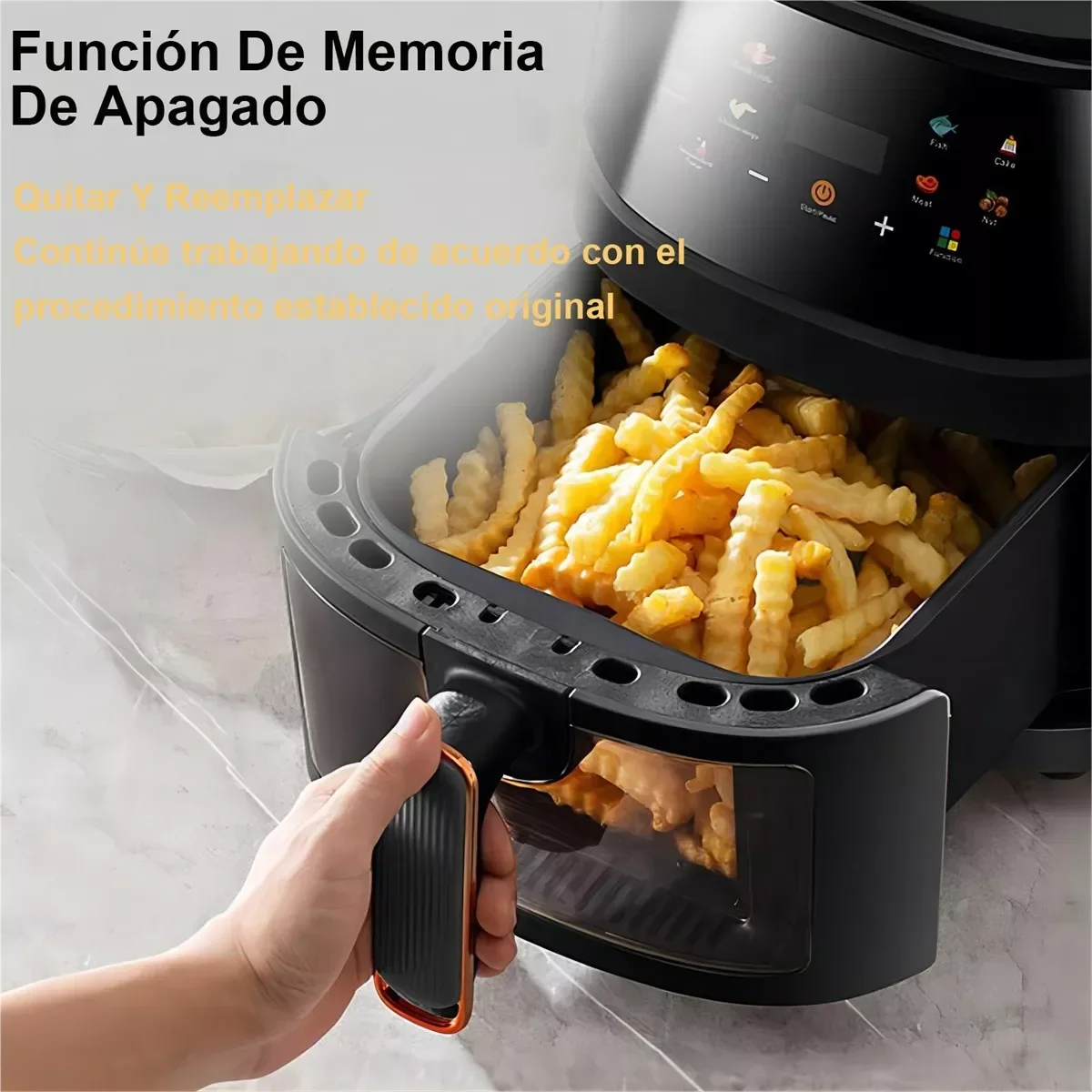 1400W Air Fryer Without Oil House 5L Large Capacity Smart LED Touch Thermal AirFryer Cycle Oven Booker French Fries chickens