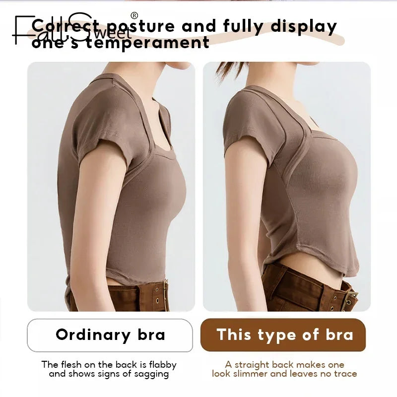 Wireless Posture Correction Bra for Women, Seamless Push-Up