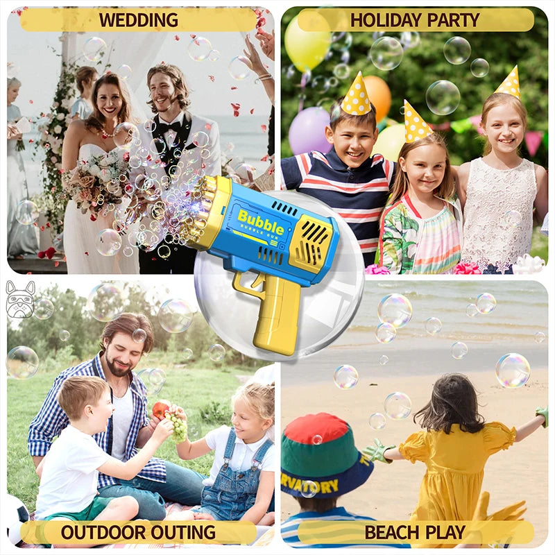 40 Hole CHILDREN'S Outdoor Toy Bubble Gun Electric Toy Blowing Bubbles (Without Bubble Water)