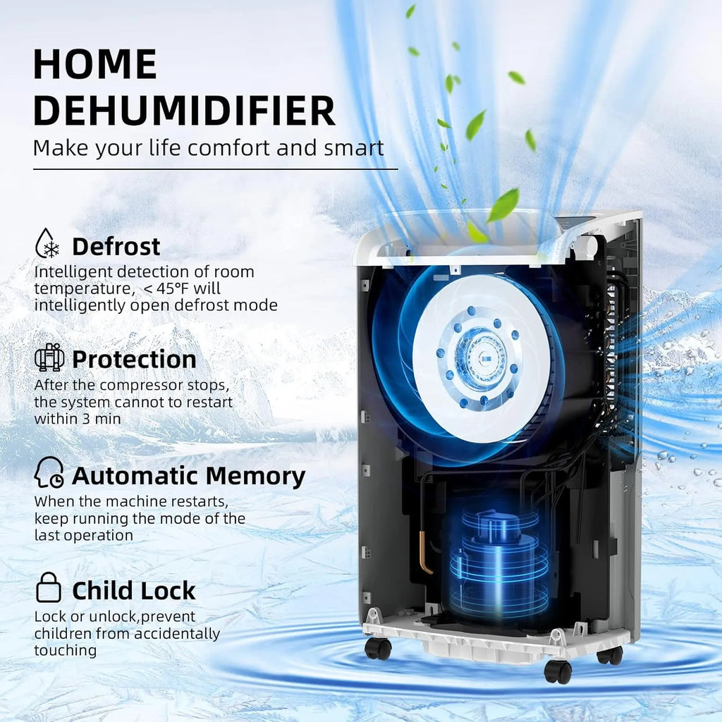 AIRPLUS 70 Pint Dehumidifier for Home Basements Large Room, 4500 Sq.