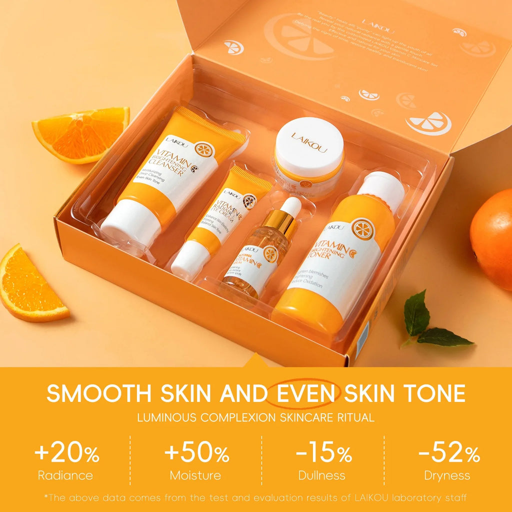 LAIKOU Vitamin C Series Skin Care Product Set 5-piece Moisturizing