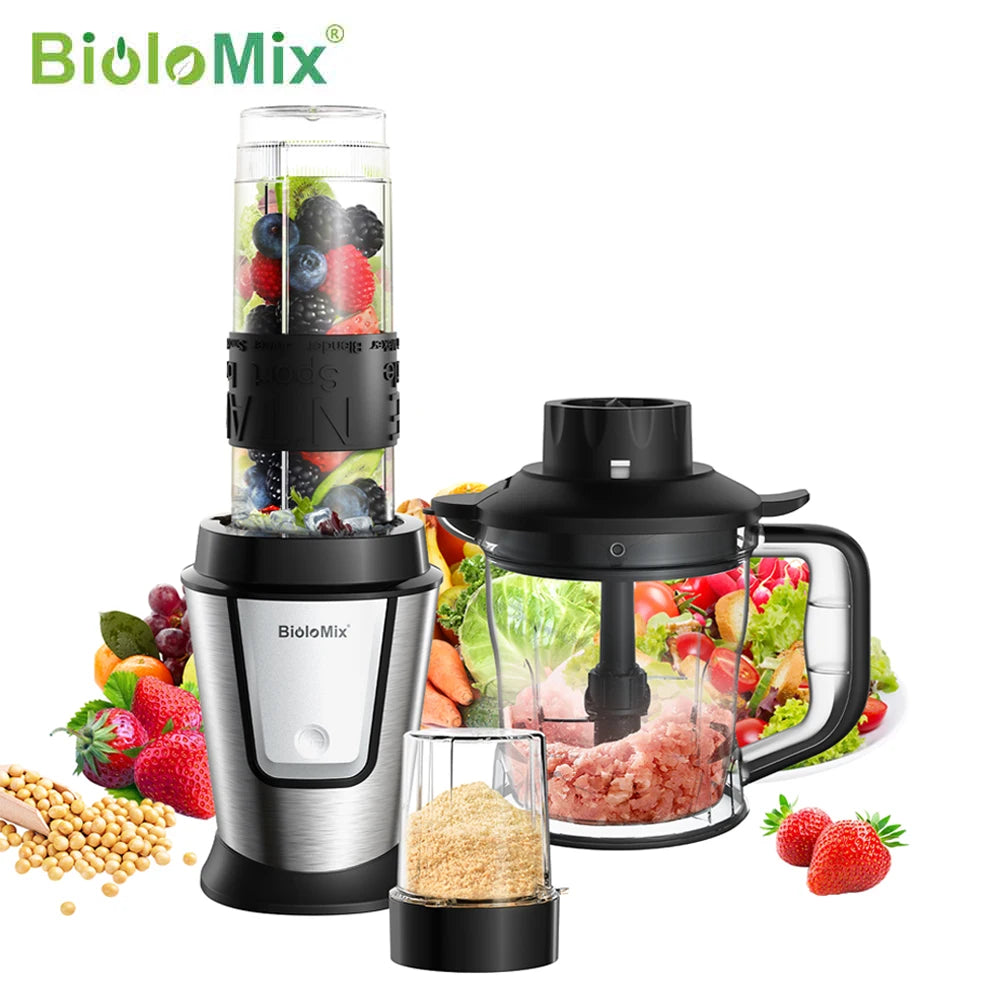 BioloMix 3-in-1 Multifunctional Food Processor 700W Portable