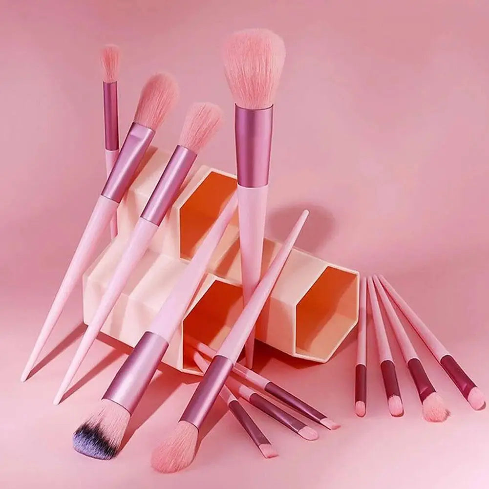 33Pcs Makeup Tools Kit Professional Soft Fluffy Makeup Brush Set Foundation Blush Eyebrow Shadow With Headband Wristband Pink