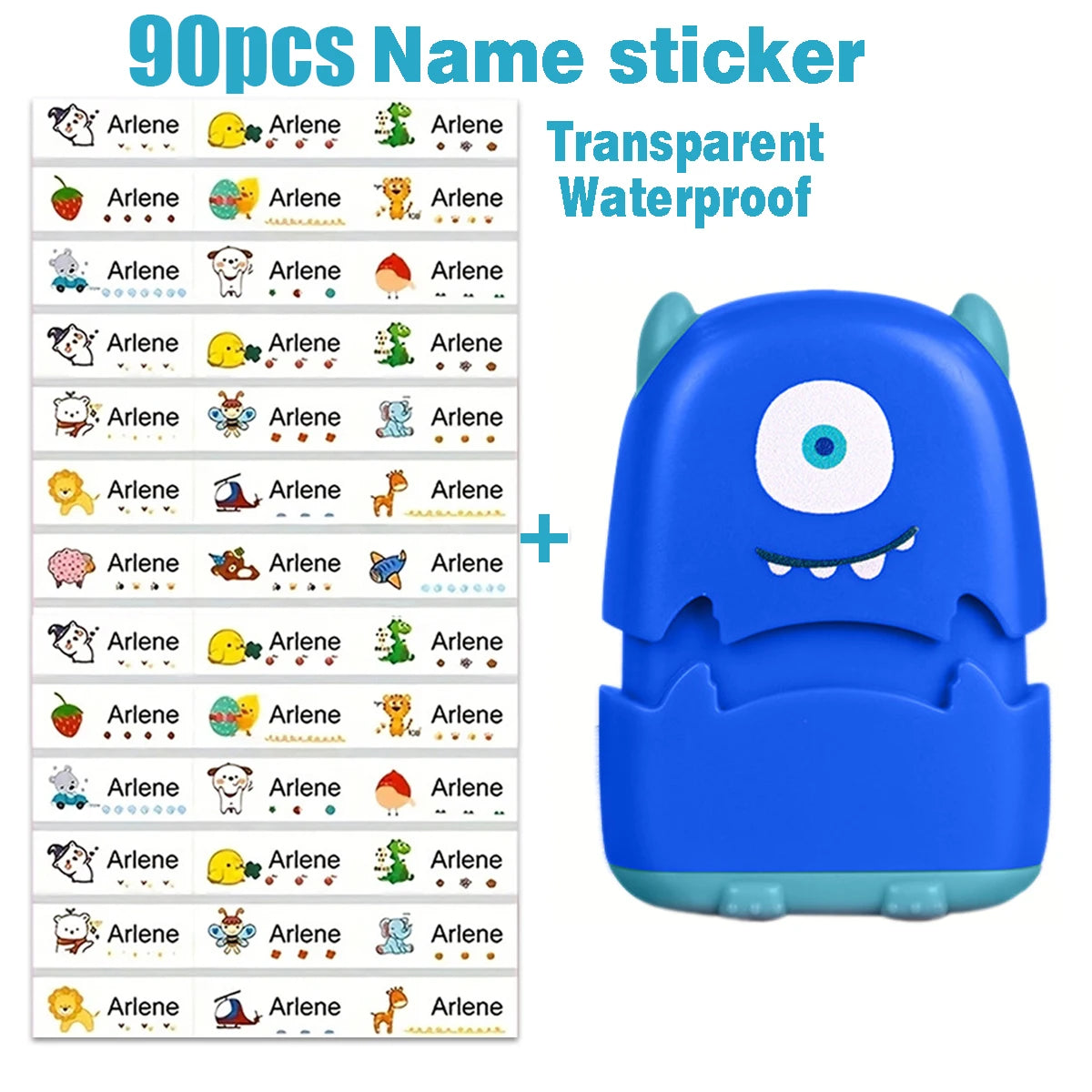 Customized children's name stamp,personalized waterproof stamp for clothing,Men's and women's personalized ink pad stamps