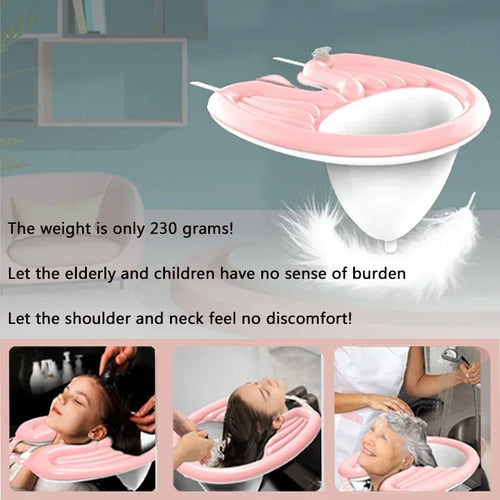 1Set Inflatable Shampoo Basin Hair Washing