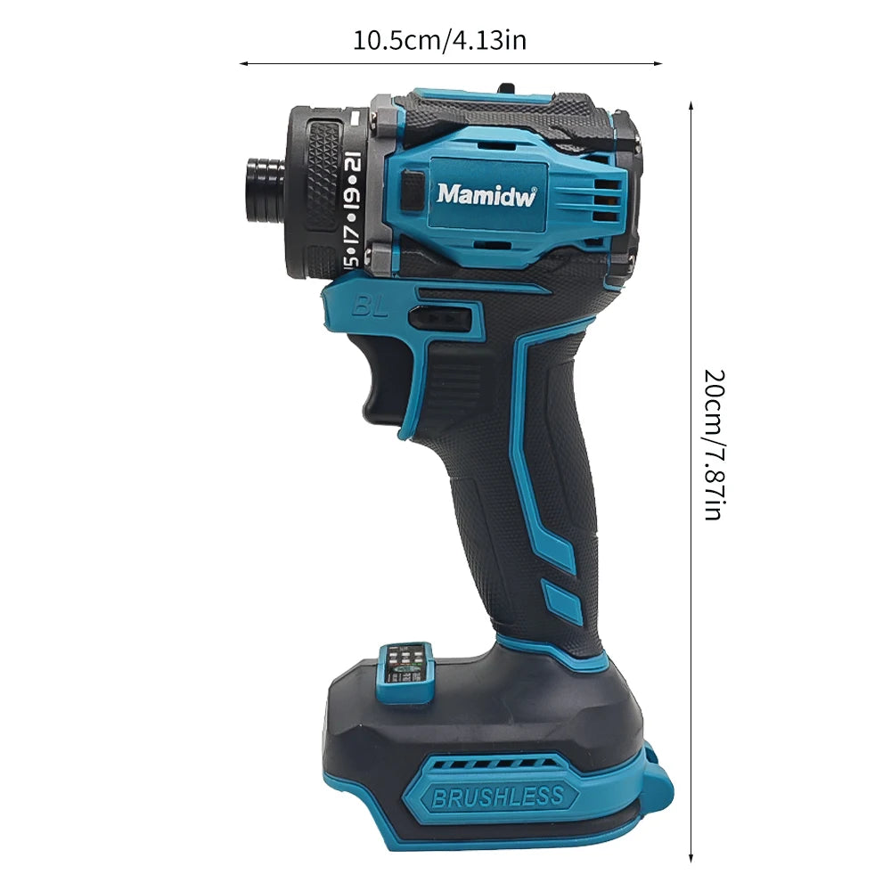 380Nm Brushless Impact Driver for Makita 18V (1 Battery Kit) | 21-Position Clutch & Variable Speed | Compact Brushless Design for Professional & DIY Use