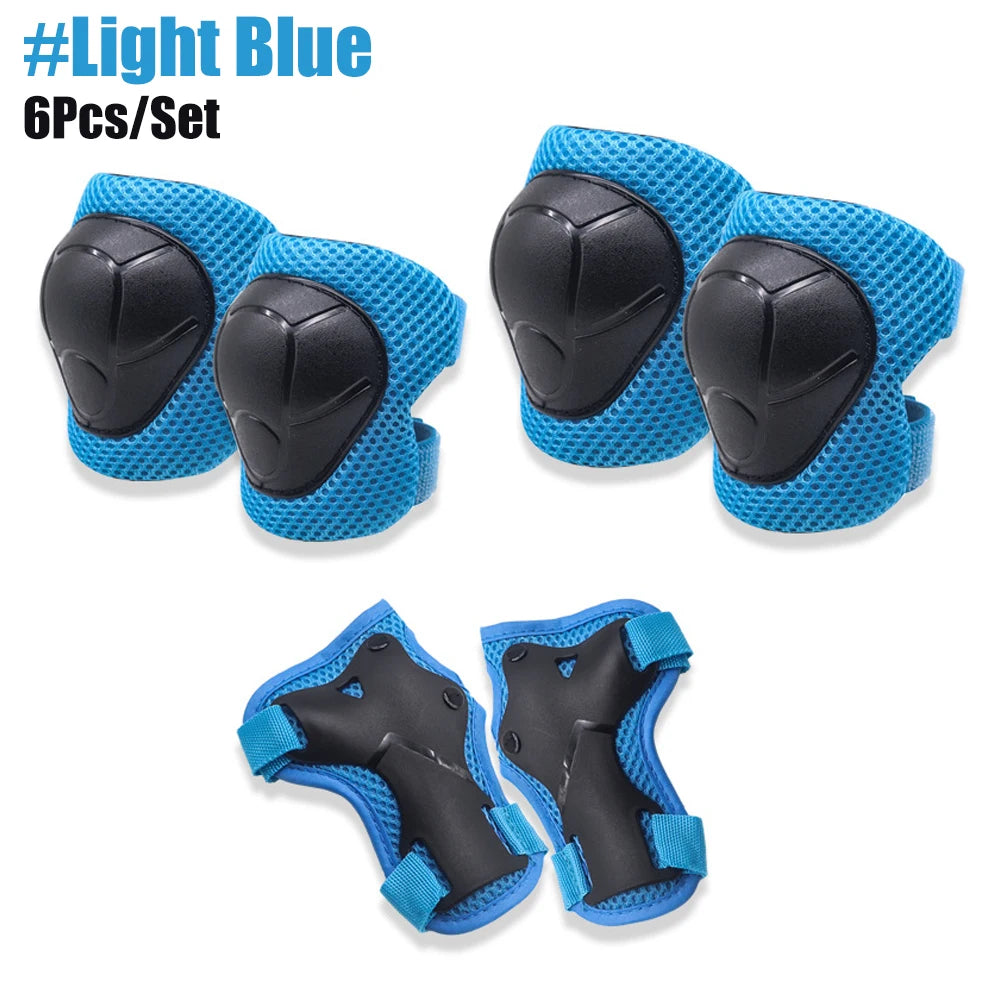 6PCS/Set Kids Knee Pads Elbow Pads Wrist Guard Protective