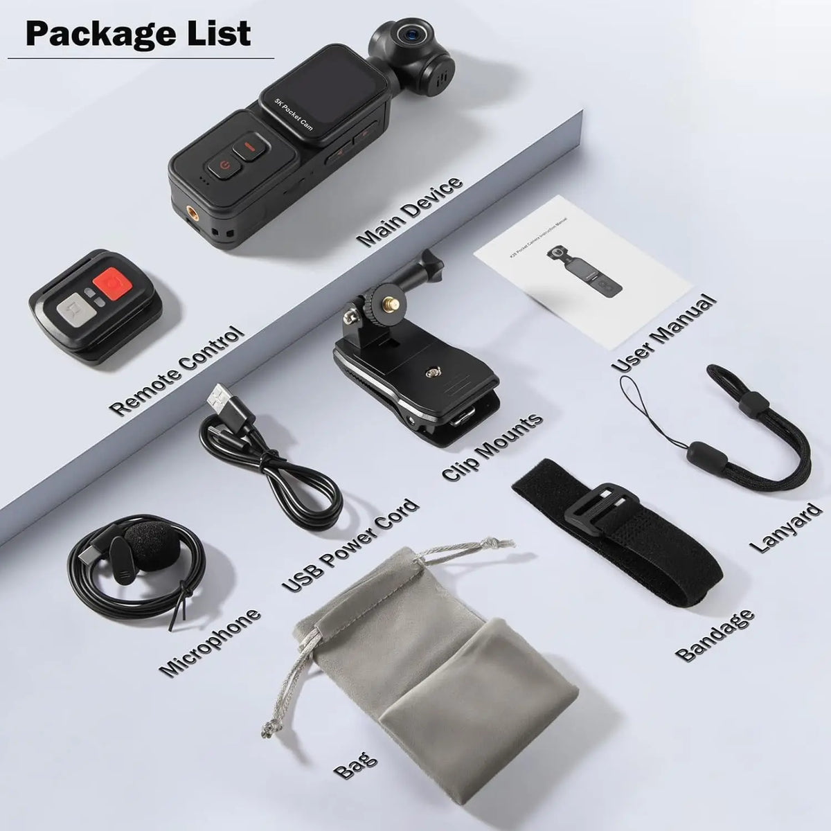 5K Pocket Vlog Camera With 270° Rotatable Lens Smart AI Face