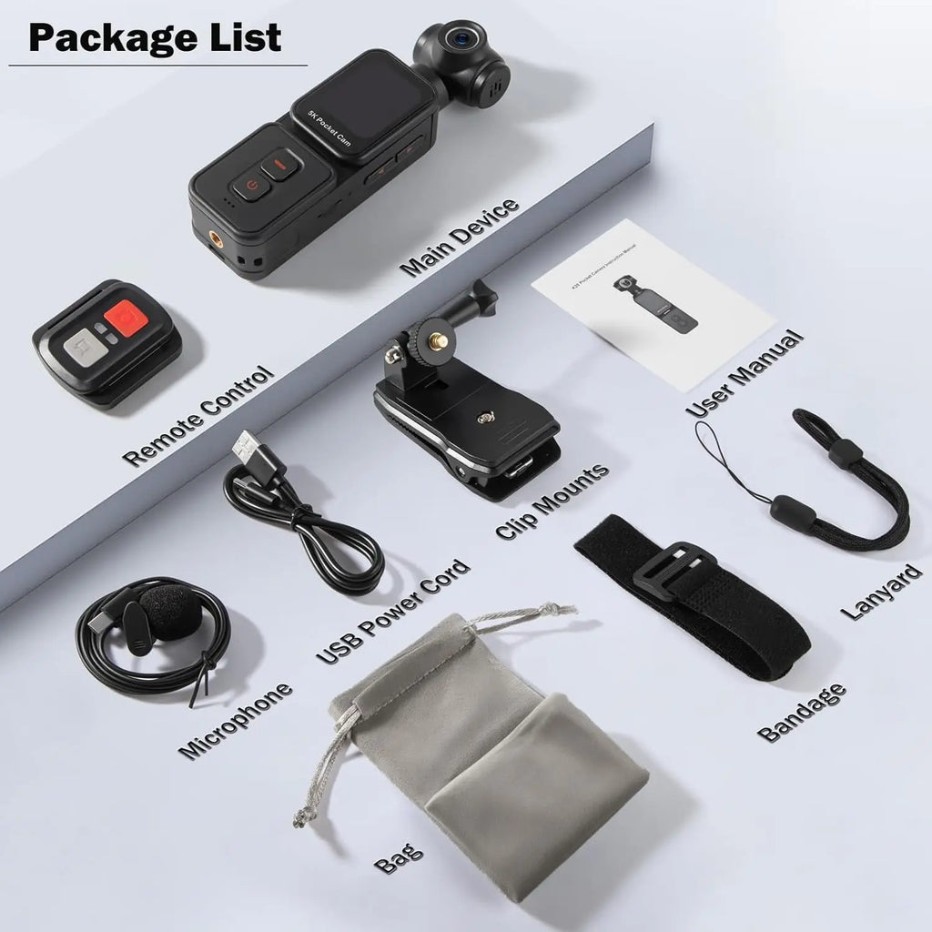 5K Pocket Vlog Camera With 270° Rotatable Lens Smart AI Face