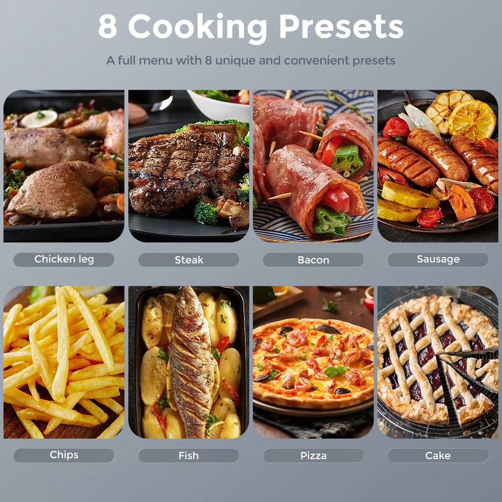 Air Fryer 8-in-1,6 Quart Electric Hot Fryer Oven Oilless Cooker.