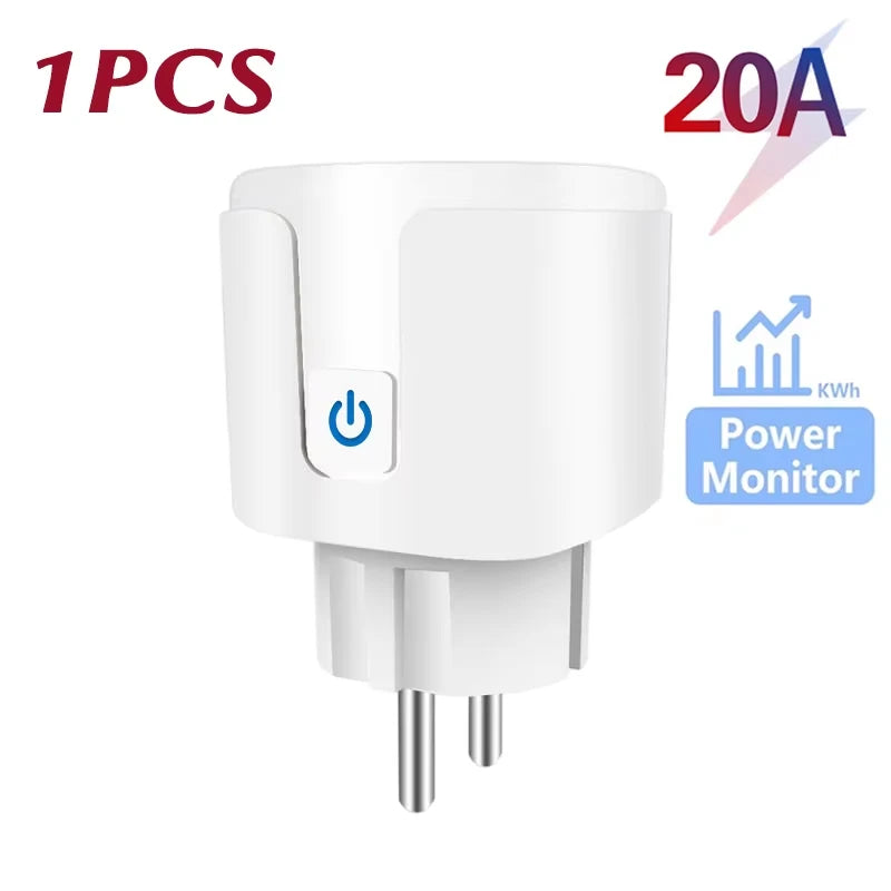 16A/20A Smart Plug WiFi Socket EU With Power Monitor Timing Function