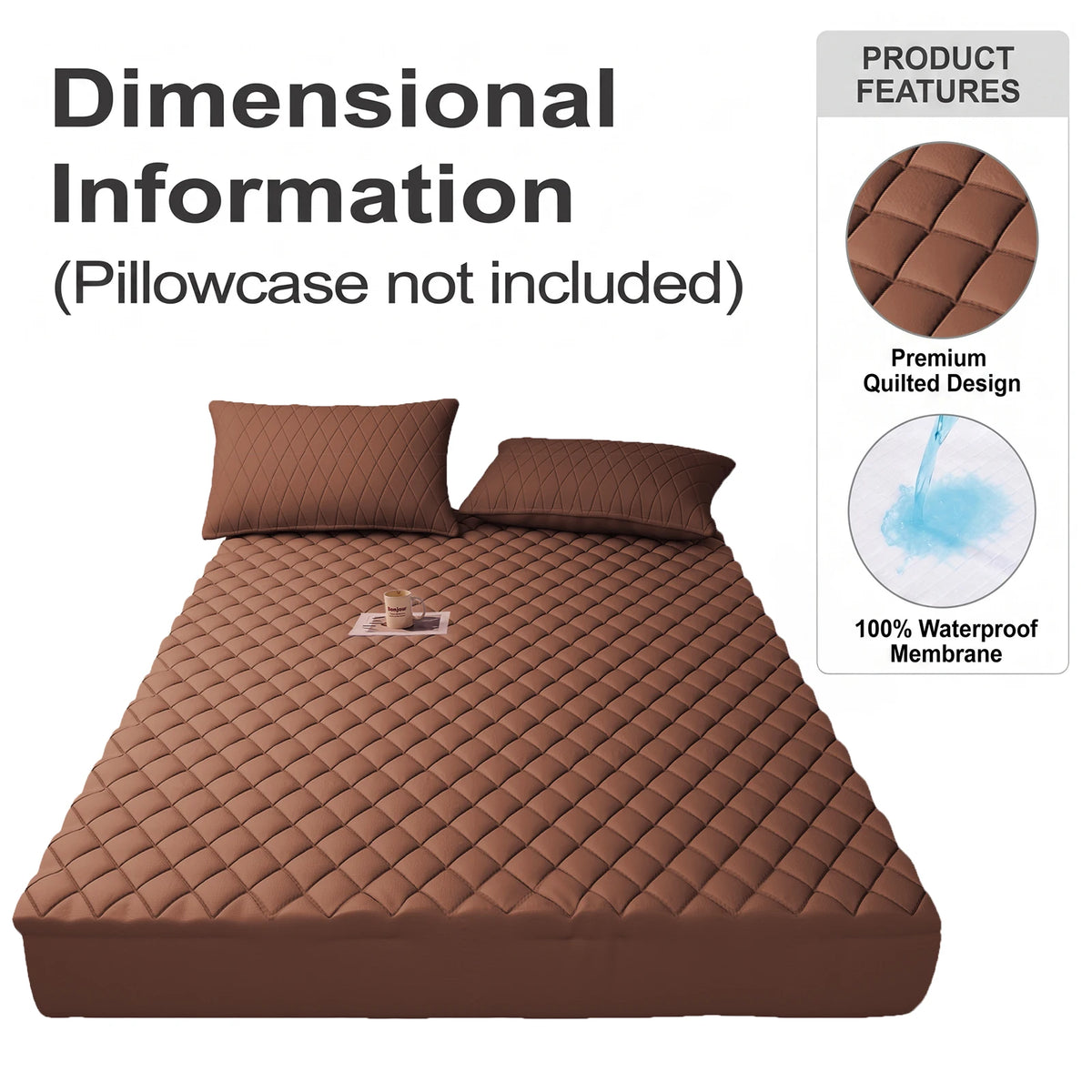 1Pc Waterproof Mattress Protector, thickened skin-friendly