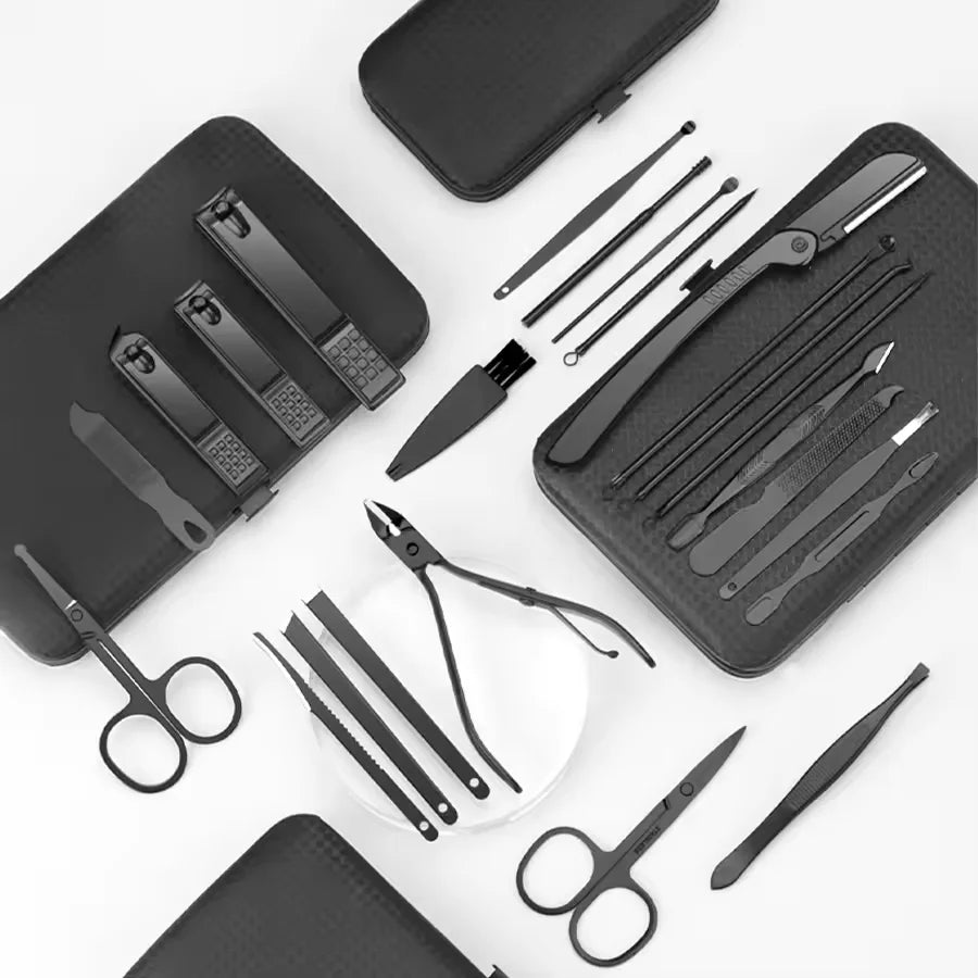 7/10/12/18/20/24PCS Set Professional Fingernail Toenail Set Stainless Steel