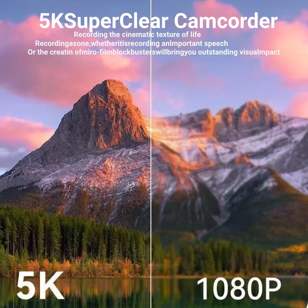 75MP Digital Camera 180° Flip Screen For Photography 5K 18X Digital Zoom