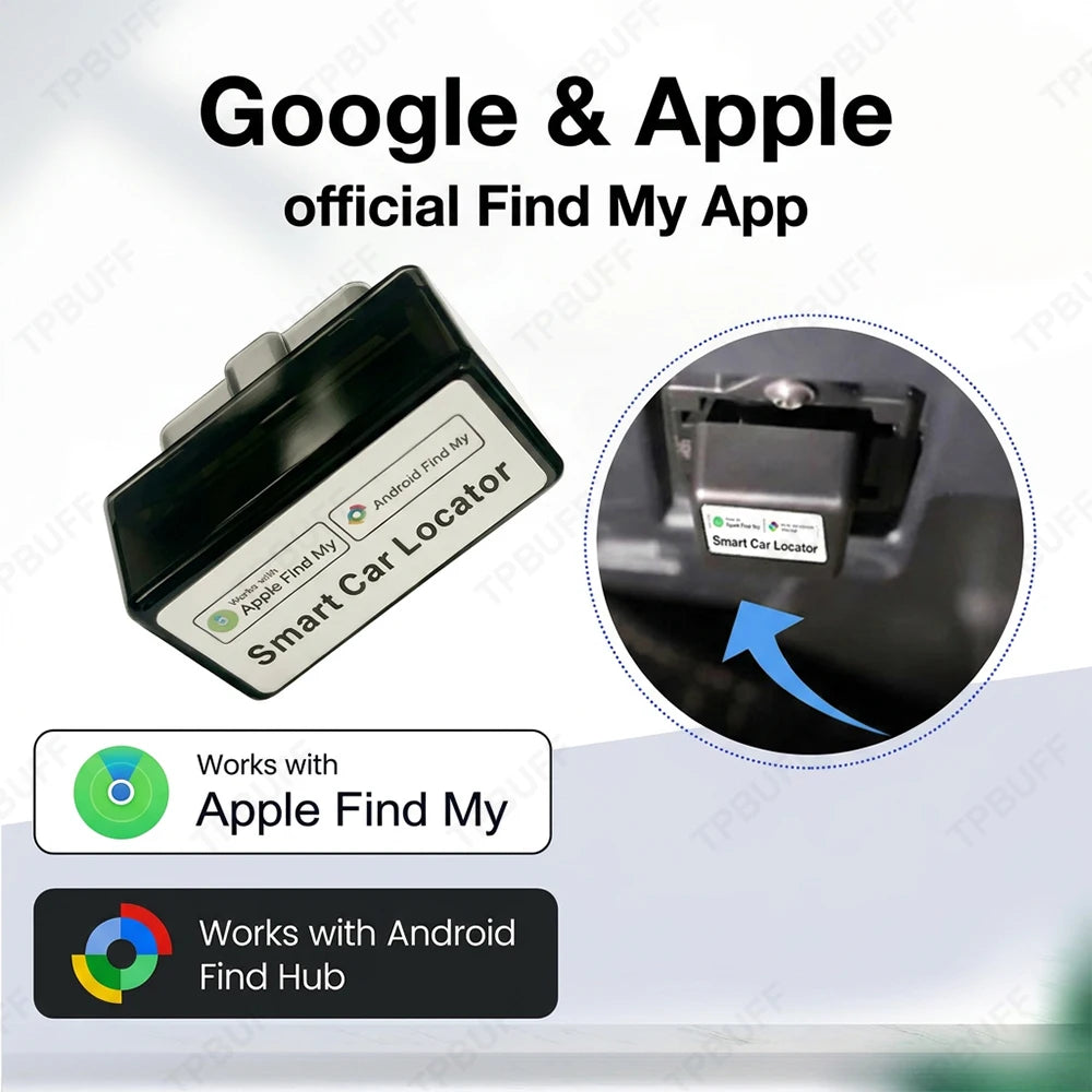 Dual System Android & IOS Google Find My car OBD for iPhone Compatible with all car OBD locators Monitoring tracker Vehicle anti
