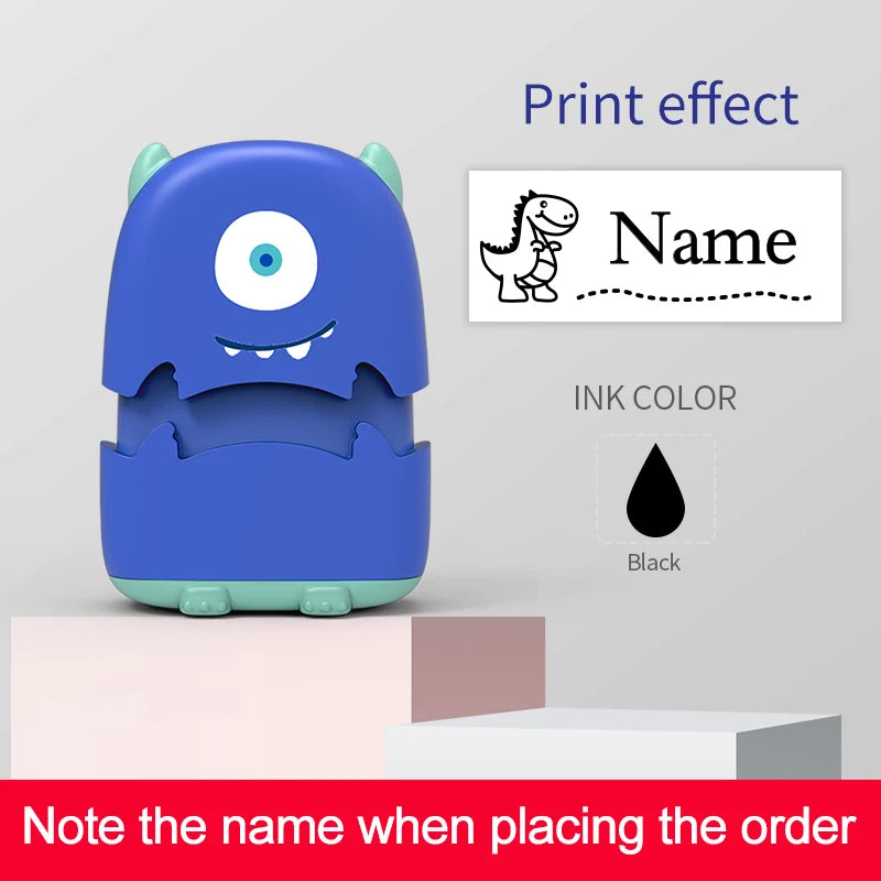 Custom Cartoon Baby Name Stamp Kit - Reusable for Cotton