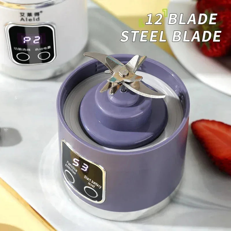 Blender Juicer Portable Electric Juicer 450ml 8 Blades Travel Juicer Machine