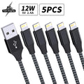 5Packs USB To Lightning Cable For IPhone, Fast Charging Cable Data