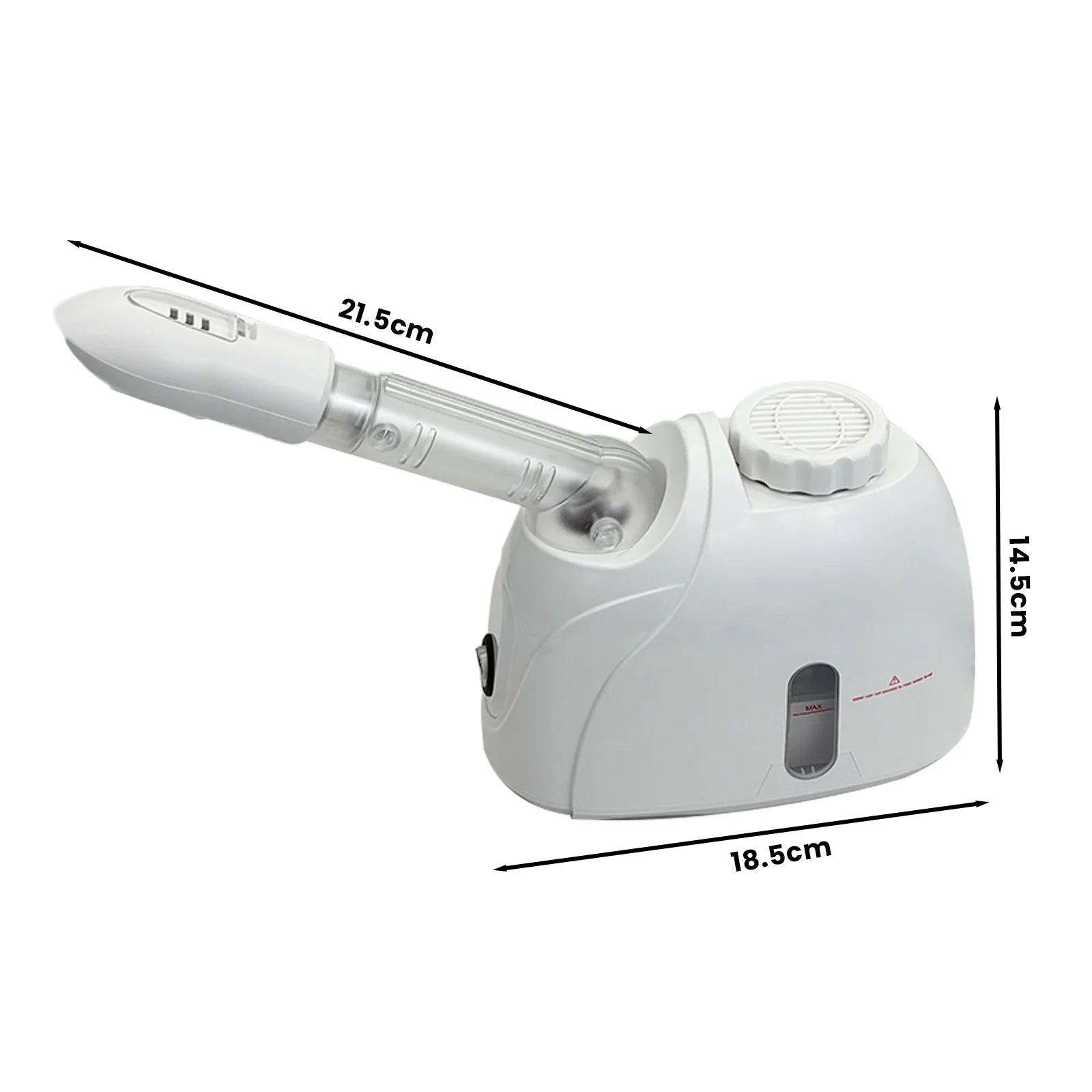 360° Rotatable Warm Mist Facial Steamer 100ml Water Tank Hot Steam Vaporizer Adjustable Spray Pipe Home Salon Spa Deep Pore Moisturizing Skin Care Machine