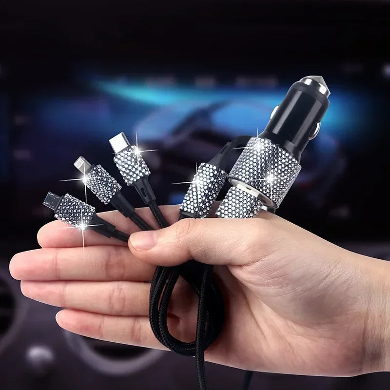 Bling USB Car Charger 5V 2.1A Dual Port Fast Adapter