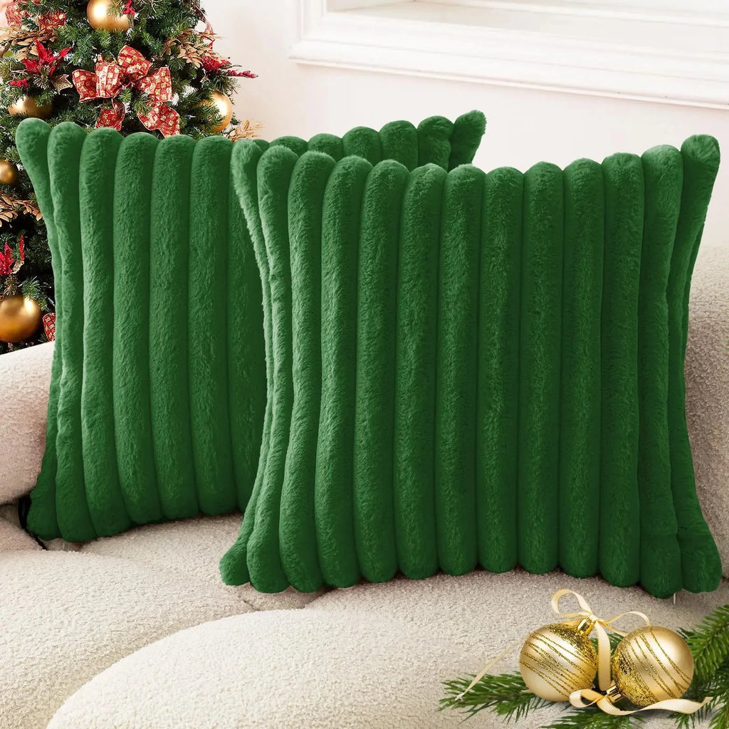 40x40 45x45 Faux Rabbit Fur Square Cushion Cover New Big