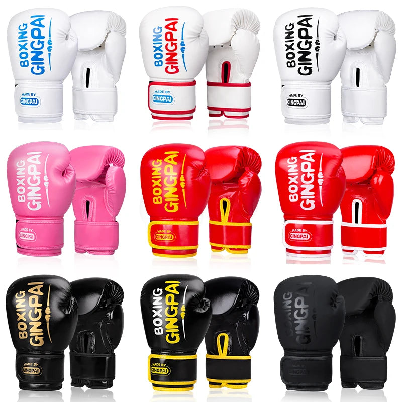 Kick Boxing Gloves for Boys Girls PU Karate Muay Thai Guantes De Boxeo Free Fight MMA Sanda Training Kids Equipment