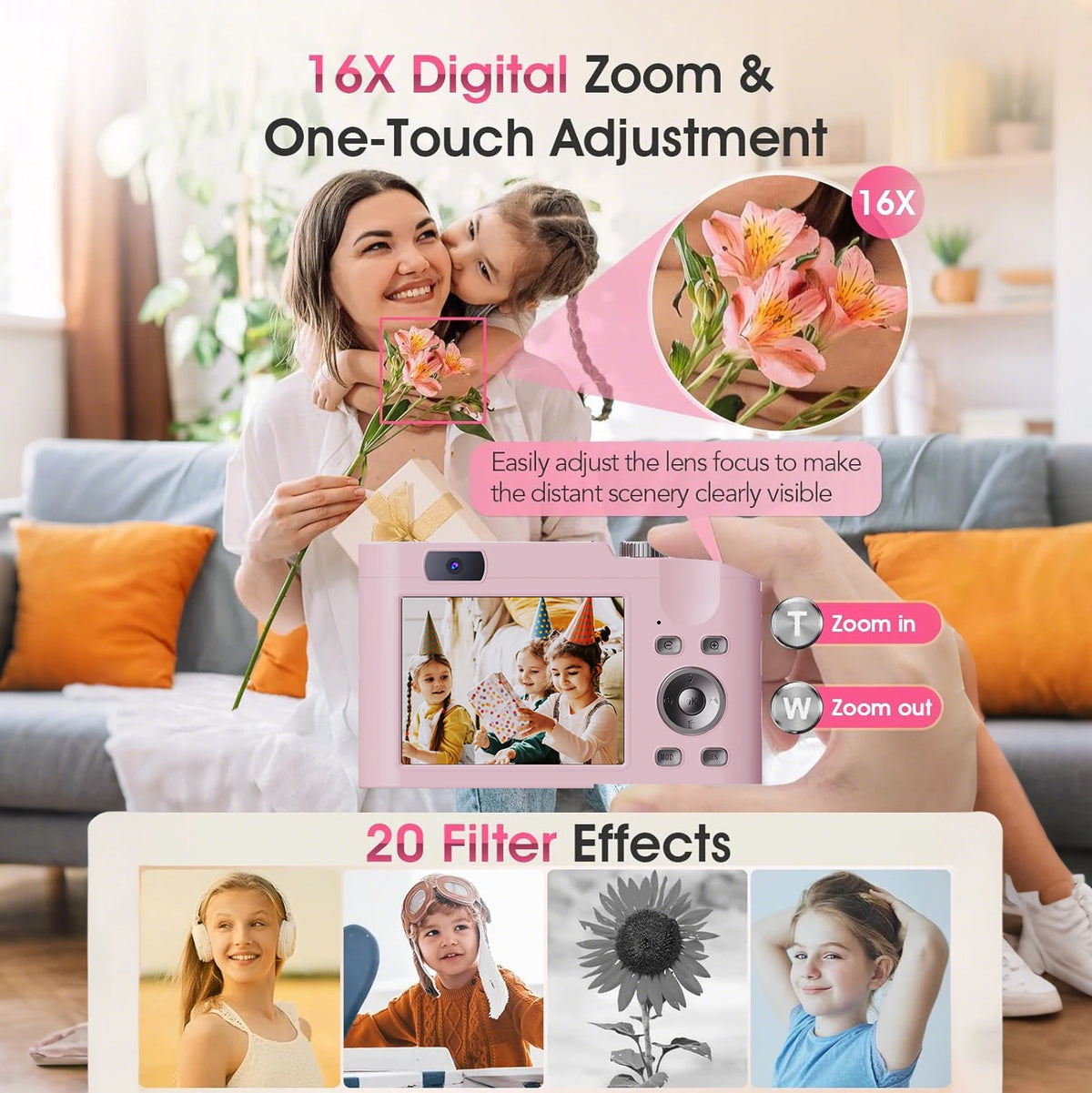 4K30FPS Digital Camera with Autofocus | 48MP Ultra-Compact Vlogging Camera for Photography