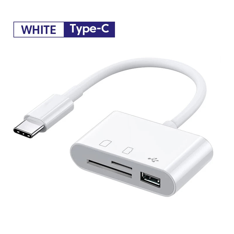 3 in 1 Type C Card Reader Adapter OTG TF SD Card Reader