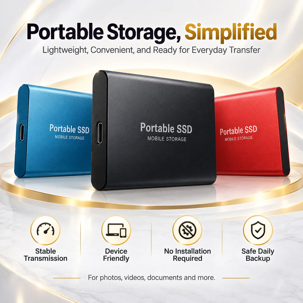 Portable External Hard Drive 1TB 2TB Slim Body Mobile Hard Disk