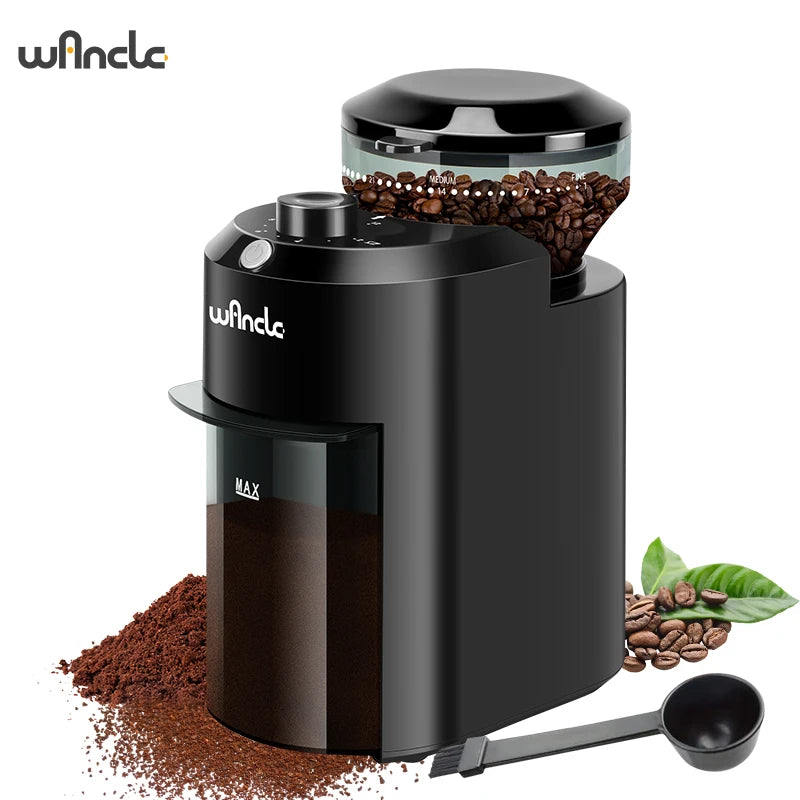Wancle Electric Burr Coffee Grinder Adjustable 220V/120V