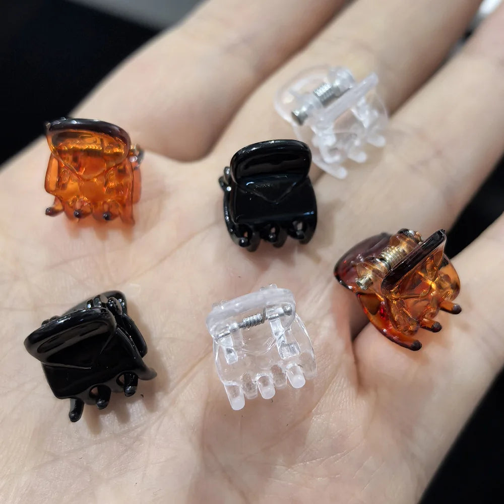 10pcs Practical Accessories Black Plastic Mini Hair Clips