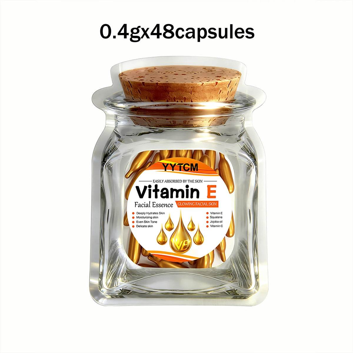 Vitamin E Deep Moisturizing Capsule Essence, Hydrates and Smooths Skin,/180 Capsules