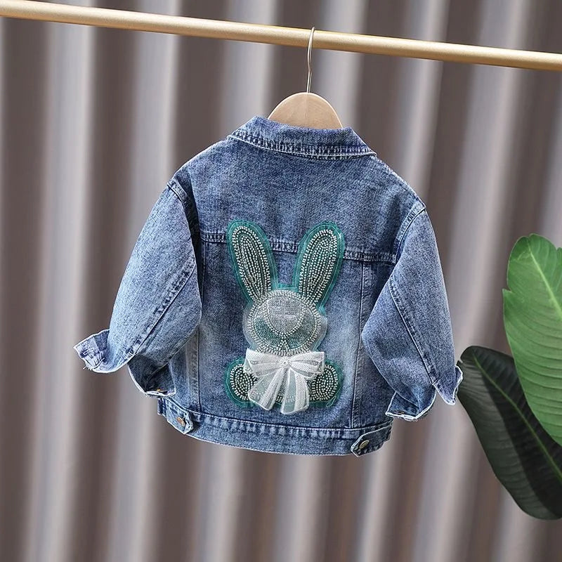 2 3 4 5 6 7 8 9 10 11 12 Years Spring Girls Denim Jacket New Fashion Cute