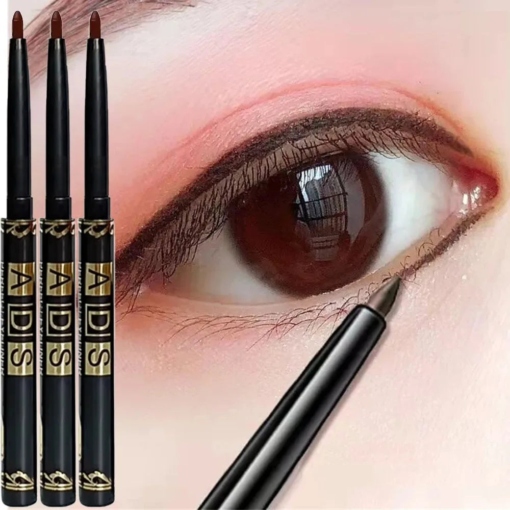 3Pcs Automatic Retractable Eyeliner. High-Pigment Matte Waterproof