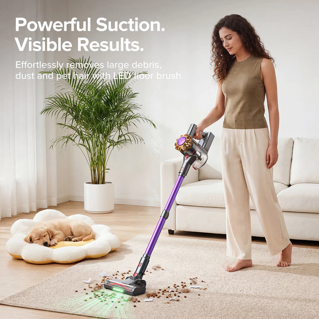 Lubluelu P7 Powerful Cordless Handheld Vacuum Cleaner, 35KPA, Seven-layer High-performance Filtration.