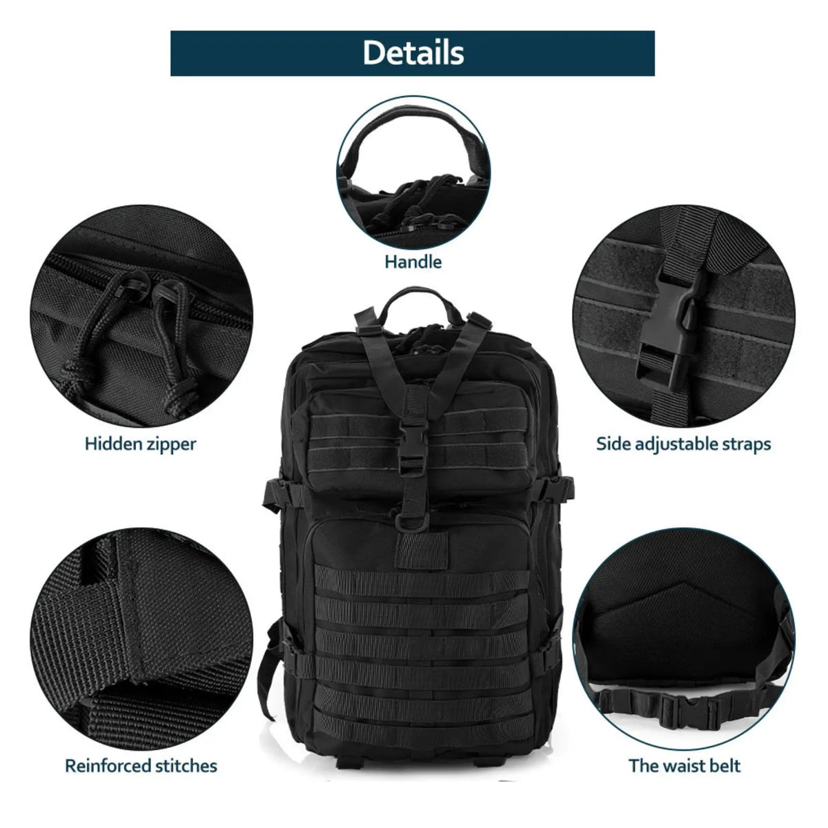 25L/50L Sturdy Nylon Waterproof Tactical Sports Trekking