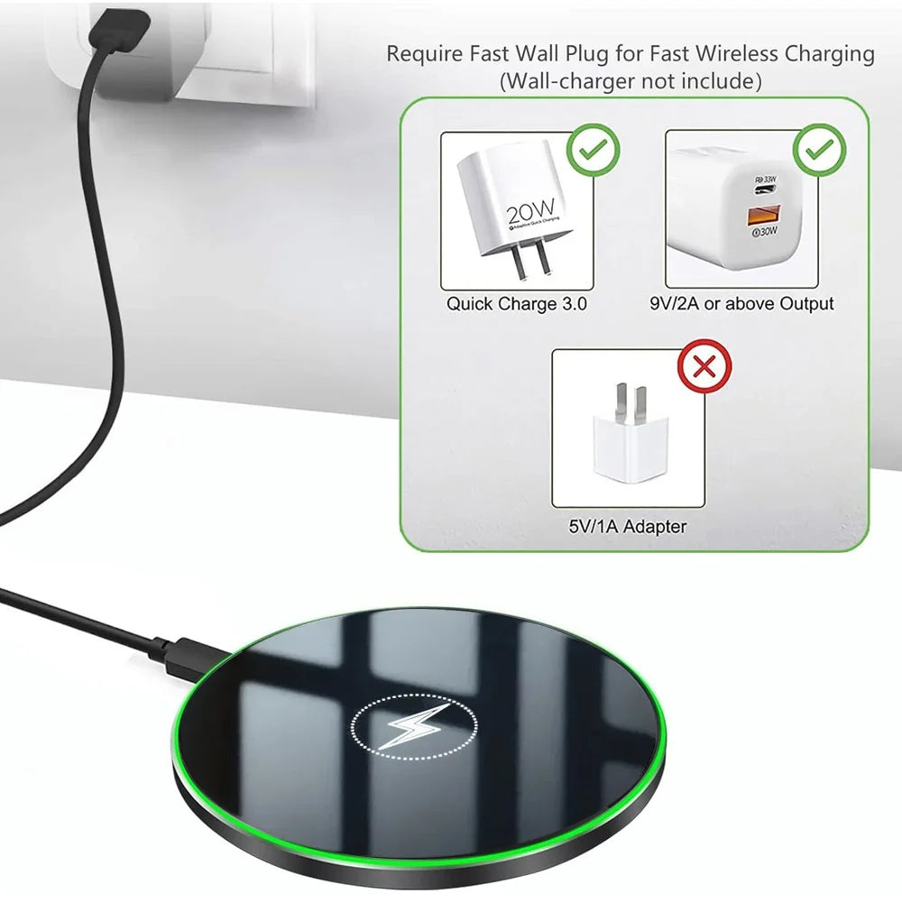 Wireless Charger Pad Stand  Universal Desktop Dock