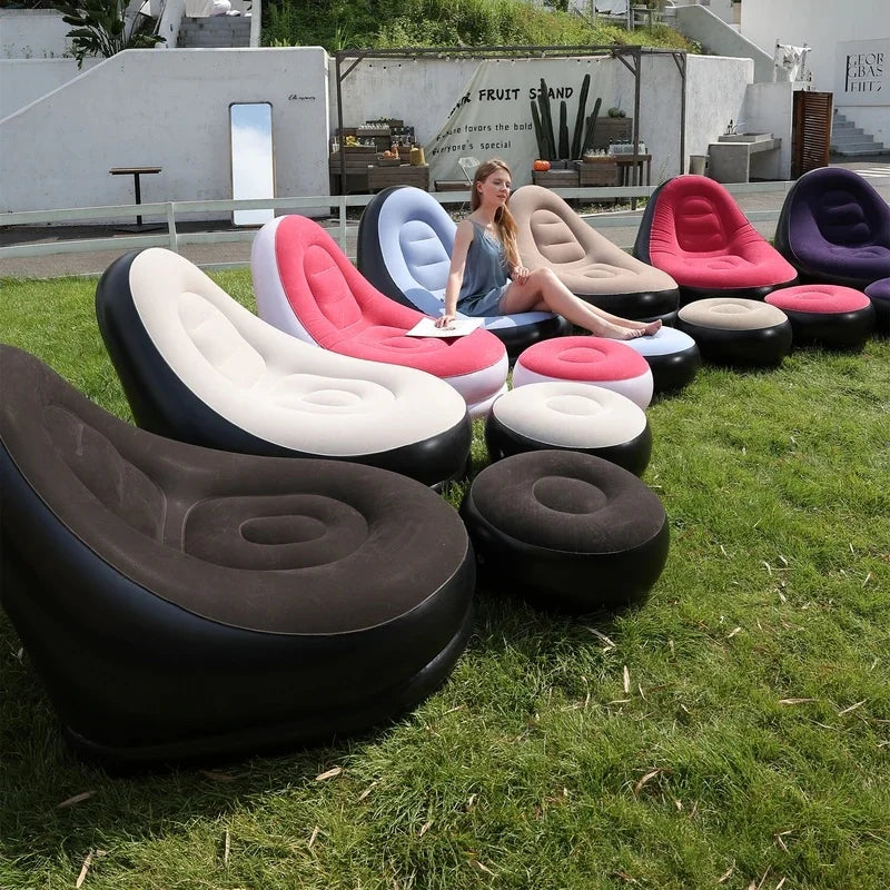 Stocking Stuffers Inflatable Lazy Couch Sofa Set, Foldable Recliner