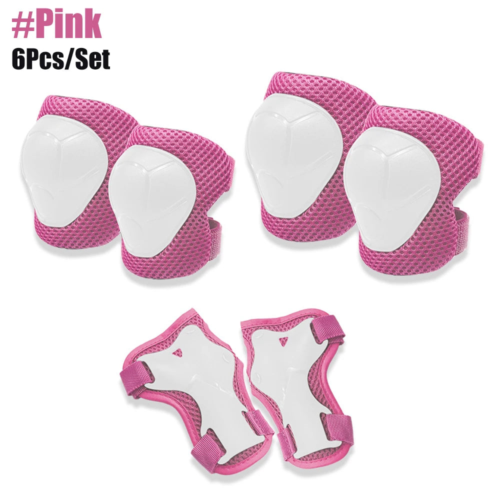 6PCS/Set Kids Knee Pads Elbow Pads Wrist Guard Protective