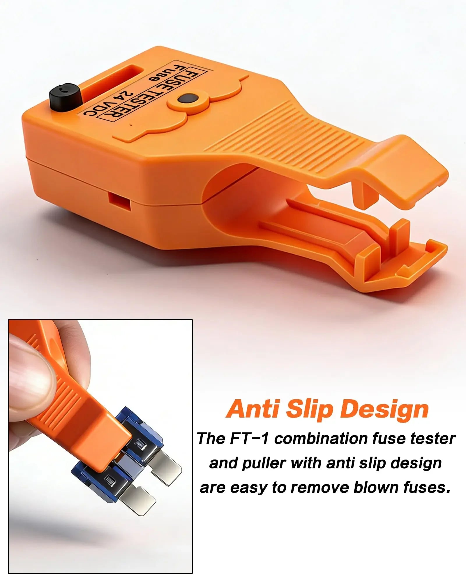 Multi-Functional Fuse Tester Puller Tool Anti-Slip Handle Compatible with MAX ATC ATM Blade Fuse Checker for Car Truck