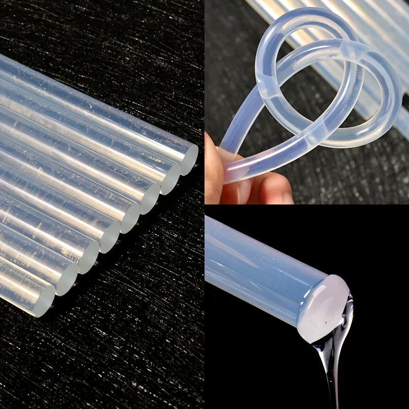 50/1x 7mm Wholesale Strong Adhesive Transparent Hot Melt Glue Sticks DIY Craft Glue Stick Repair Kit Tools for Electric Glue Gun